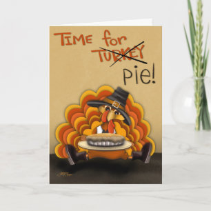 Zeit für Niedliche Funny Inspirivity Turkey Card Karte