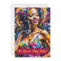 Zeit für Party Babe - Einladung