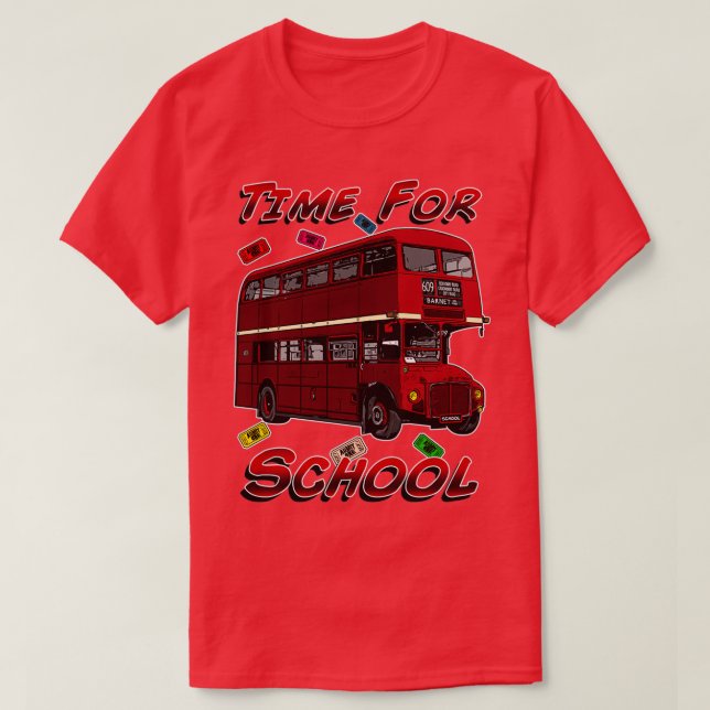 Zeit für Schulbus 2 T-Shirt (Design vorne)