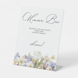 Zeit für Tea Mimosa Bar Brautparty Sockelschild