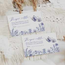 Zeit für Tea Toile Babydusche Windelwanne Begleitkarte