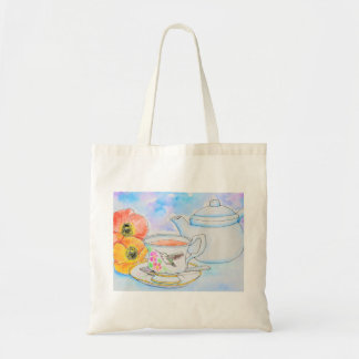 Zeit für Tea Watercolor-Malerei Tragetasche