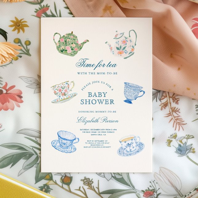 Zeit für Tee Baby Shower Einladung (Von Creator hochgeladen)