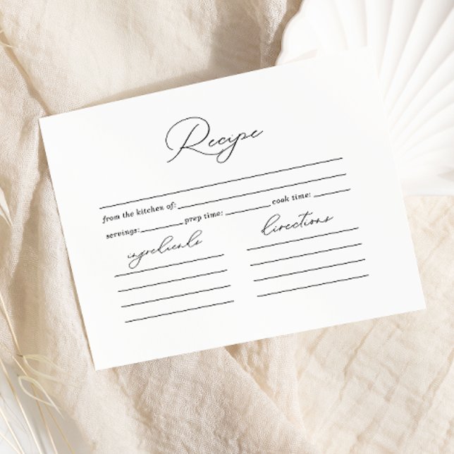 Zeit für Tee Blumenkohl Brautparty Rezept Begleitkarte (Von Creator hochgeladen)