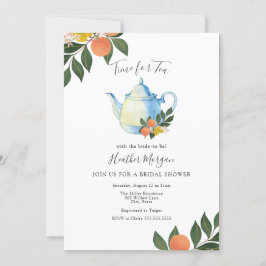 Zeit für Tee Citrus Bridal Dusche Einladung