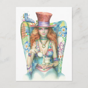 Zeit für Tee, das Mad Hatter Postkarte