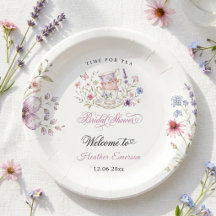 Zeit für Tee Elegante Teetasse Lila Aquarell