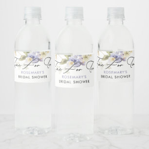 Zeit für Tee-Floral-Brautparty Wasserflaschenetikett