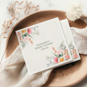 Zeit für Tee Florale Hochzeitsdusche Serviette