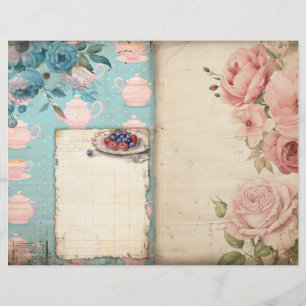 Zeit für Tee-Junk-Journal-Papier