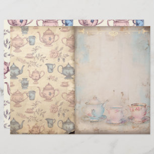 Zeit für Tee-Junk-Journal-Papier