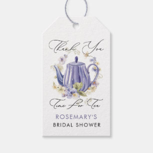 Zeit für Tee Lila Teekanne Brautparty  Geschenkanhänger