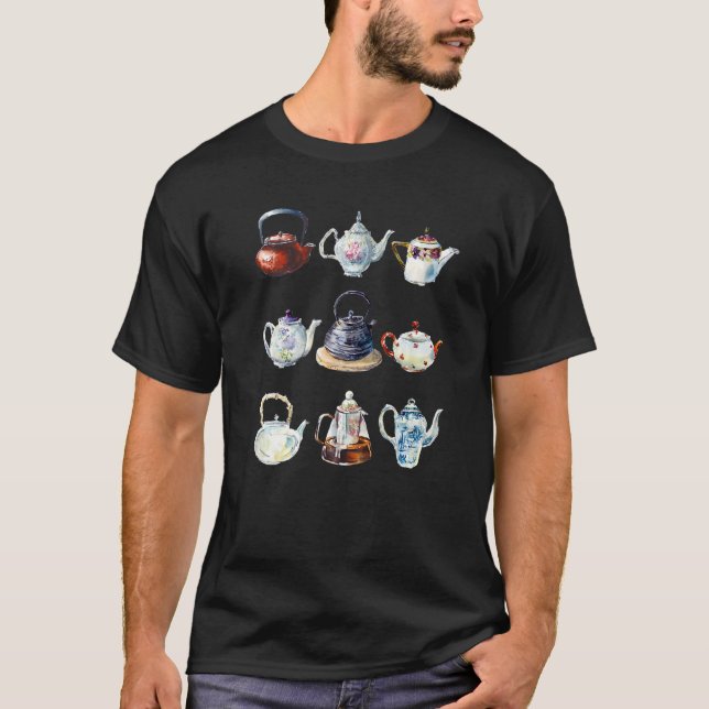 Zeit für Tee-Pot-Sammlung für Tea-Teekocher T-Shirt (Vorderseite)