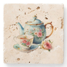 Zeit für Tee-Stone-Untersetzer