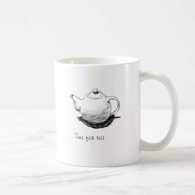 Zeit für Tee-Tasse Kaffeetasse (Rechts)
