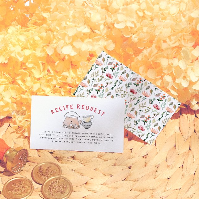 Zeit für Tee-Wildblume-Brautparty Begleitkarte (Von Creator hochgeladen)