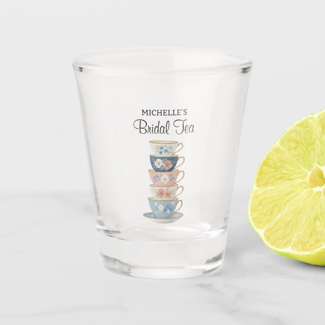 Zeit für Teebridal Shower  Schnapsglas (Vorderseite)
