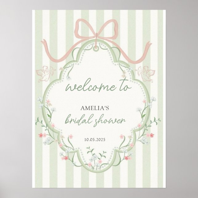 Zeit für Teebridal Shower Wildblume  Poster (Vorne)