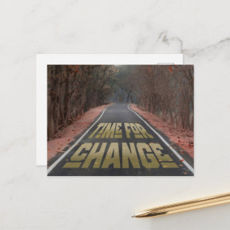 Zeit für Veränderung Herbststimmung Postkarte