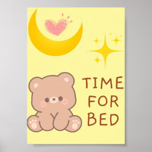 Zeit fürs Bett Poster Süße gemütliche Schlafzimm