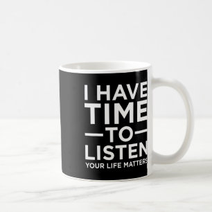 Zeit haben, sich das Bewusstsein für Selbstmord an Kaffeetasse