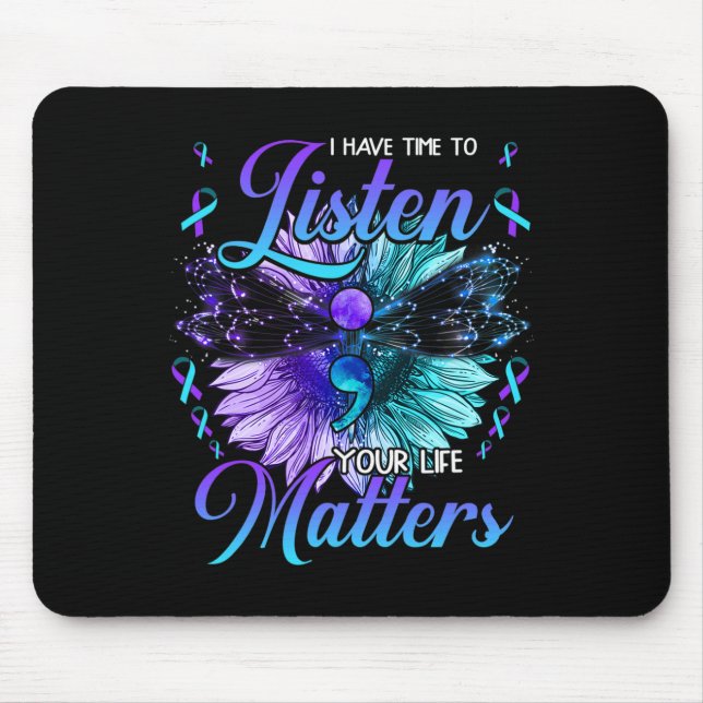 Zeit haben, sich die Bewusstseinsbildung für Suizi Mousepad (Vorne)