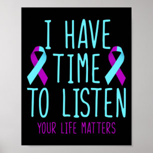 Zeit haben, sich die Bewusstseinsbildung für Suizi Poster