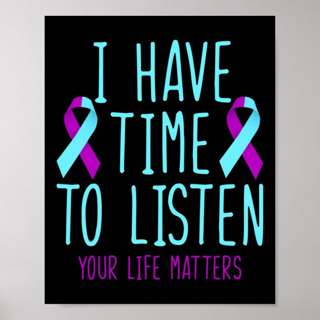 Zeit haben, sich die Bewusstseinsbildung für Suizi Poster (Vorne)