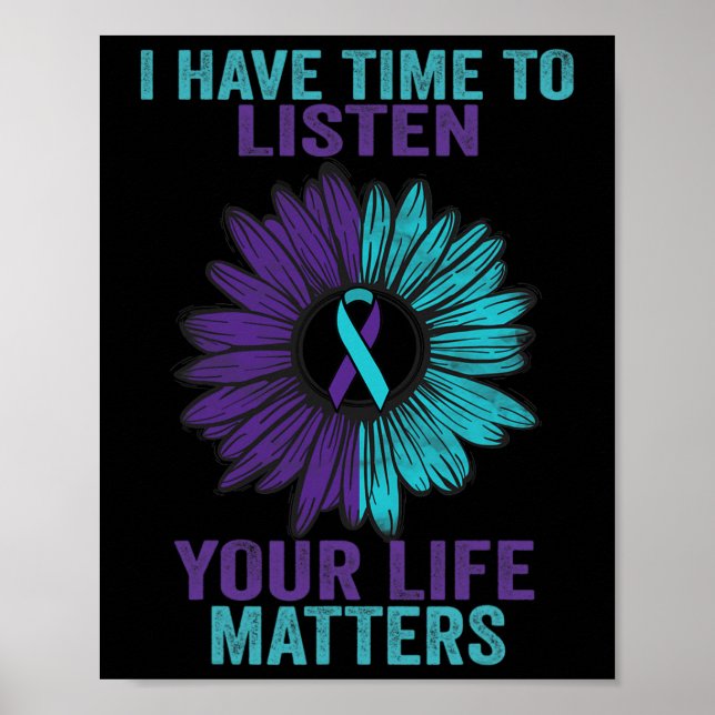 Zeit haben, sich die Bewusstseinsbildung für Suizi Poster (Vorne)