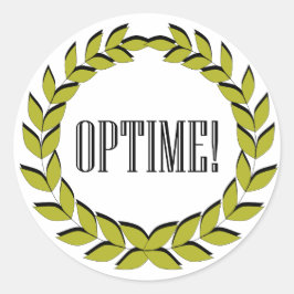 Zeit! Hervorragende Arbeit! Runder Aufkleber