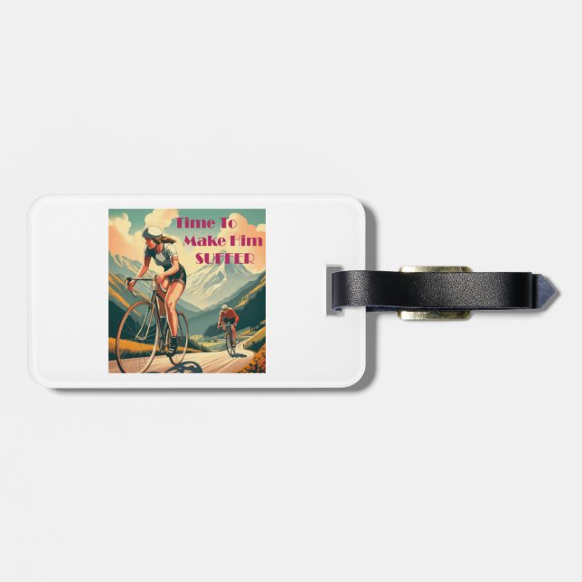 Zeit, ihm das Fahrrad zu nehmen Gepäckanhänger (Rückseite horizontal)