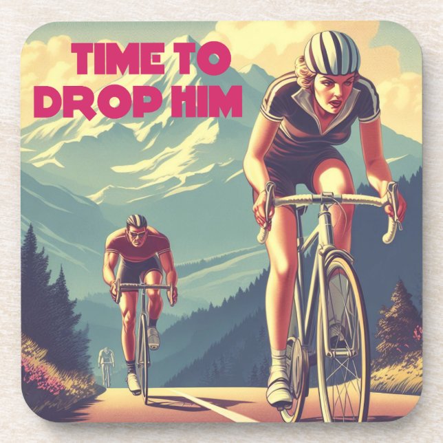 Zeit, ihm das Fahrrad zu nehmen Getränkeuntersetzer (Vorderseite)