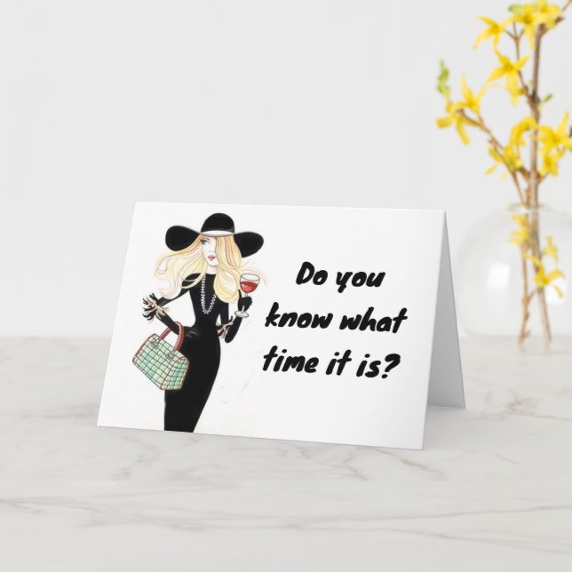 ZEIT, "IHREN GEBURTSTAG ZU FEIERN" KARTE (Gelbe Blume)