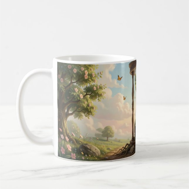 Zeit in der Fantasy-Stunde Glas-Tasse Kaffeetasse (Links)