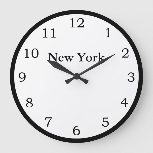Zeit in New York Große Wanduhr (Vorderseite)
