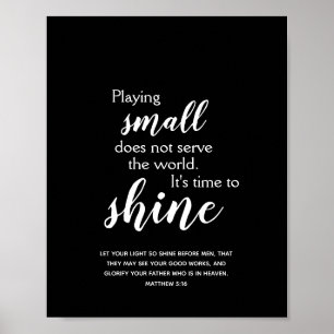 ZEIT, inspirierendes Christliches Zitat zu leuchte Poster