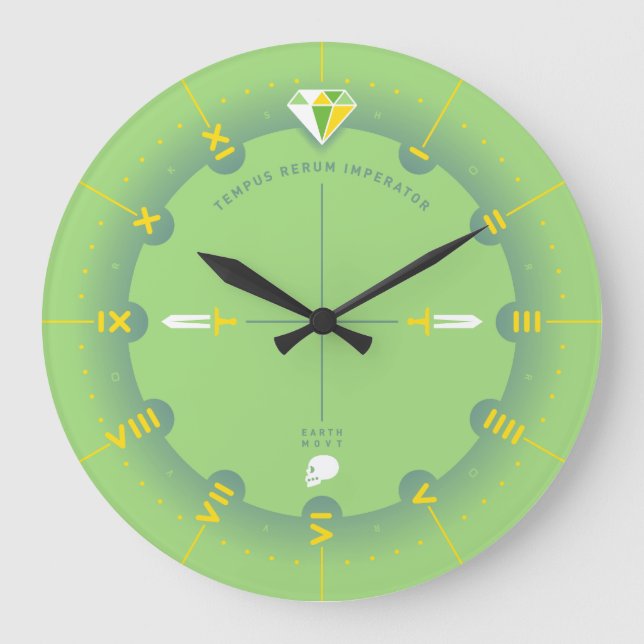 Zeit ist der Herrscher aller Dinge Große Wanduhr (Vorderseite)