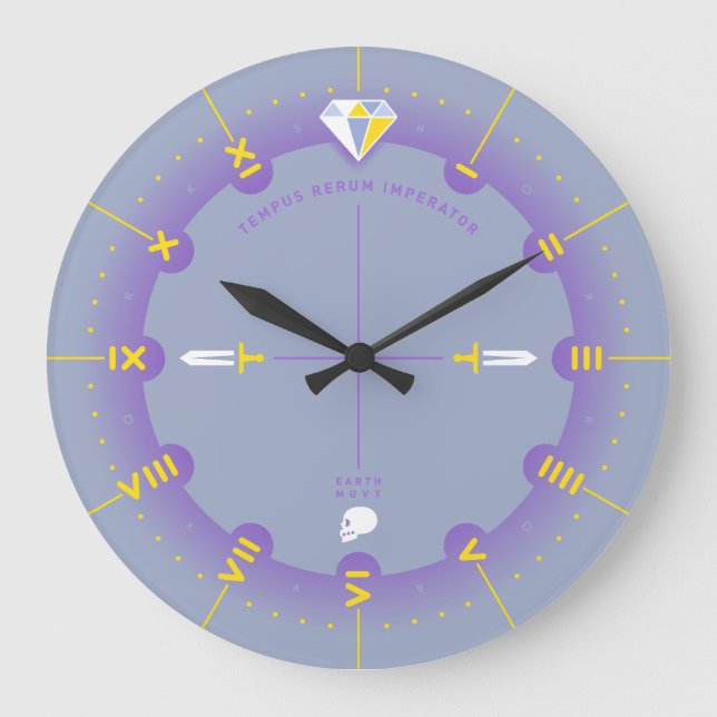 Zeit ist der Herrscher aller Dinge Große Wanduhr (Vorderseite)