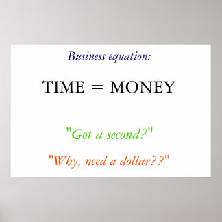"Zeit ist Geld" Poster