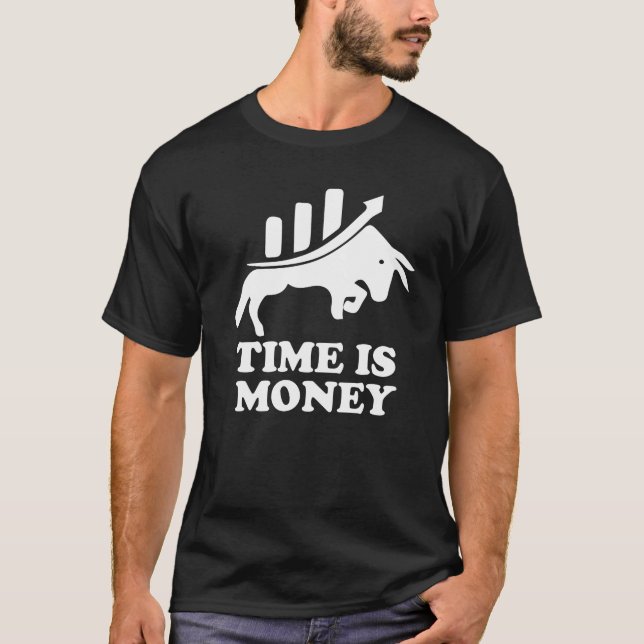 Zeit ist Geld Shirt - MENS T SHIRT Bitcoin (Vorderseite)