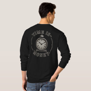 Zeit ist Geld Vintage-Wecker Motivational T-Shirt