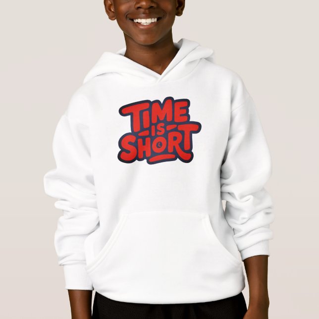 Zeit ist Kurz Hoodie (Vorderseite)