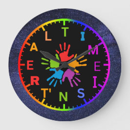 Zeit ist nicht wirklich psychedelische Uhr/Sternen Große Wanduhr