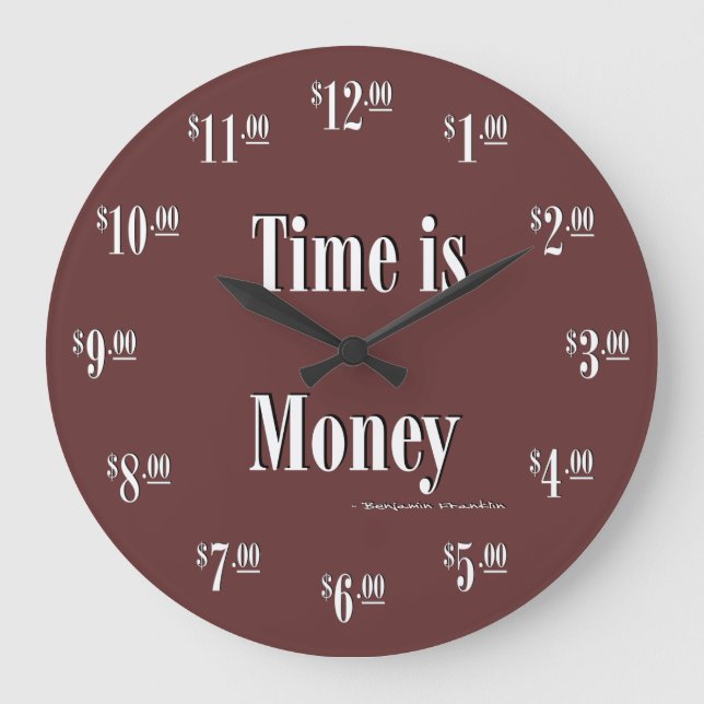 Zeit ist Uhr - Weißer Text (Vorderseite)