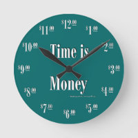 Zeit ist Uhr - Weißer Text auf Grün