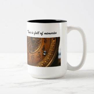 Zeit ist von den Erinnerungen voll Zweifarbige Tasse