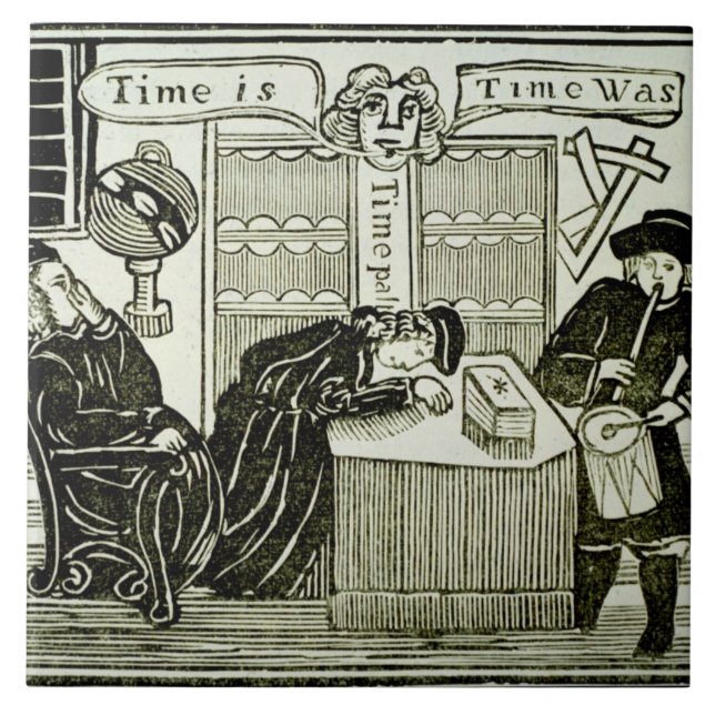 "Zeit ist, Zeit war", Kopie einer Illustration von Fliese (Vorderseite)