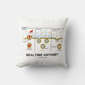 Zeit jemand? Endozytose Eating Biology Spaß Kissen