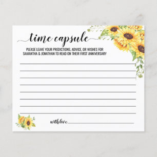 Zeit Kapselinfos für Couple Sunflowers Card Flyer