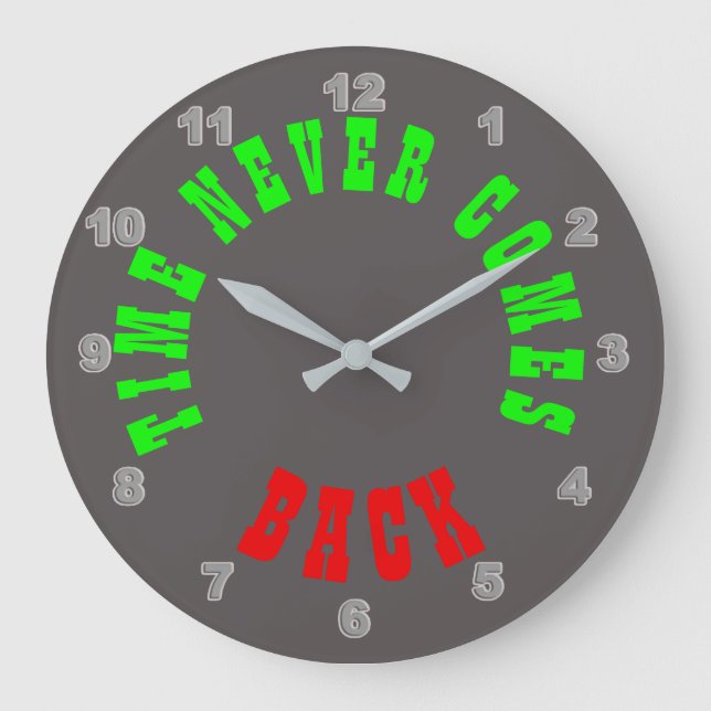Zeit kommt nie zurück zur Uhr (Vorderseite)